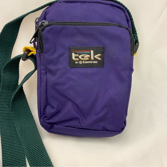 TEK By Tamrac Photo/Digital/Audio/Game Compact Padded Bag Purple Green Strap Y2K - Picture 9 of 12